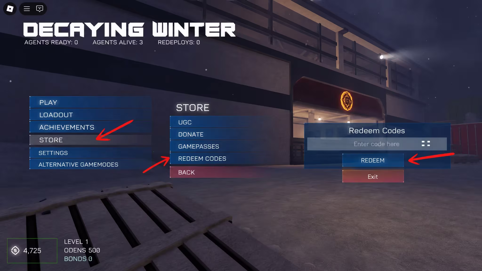 Decaying Winter Codes Redemption System