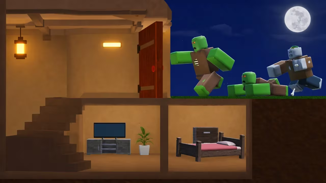 Defend Bunker from Zombies characters