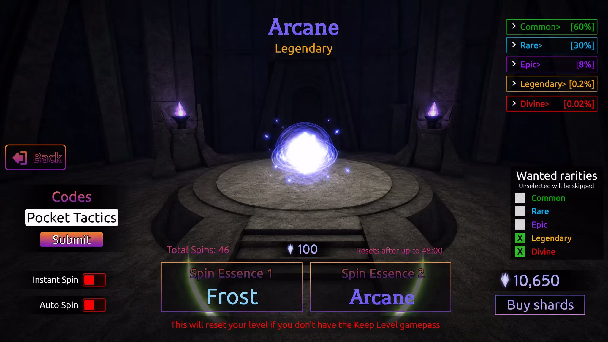Divine Duality Elemental codes redemption page