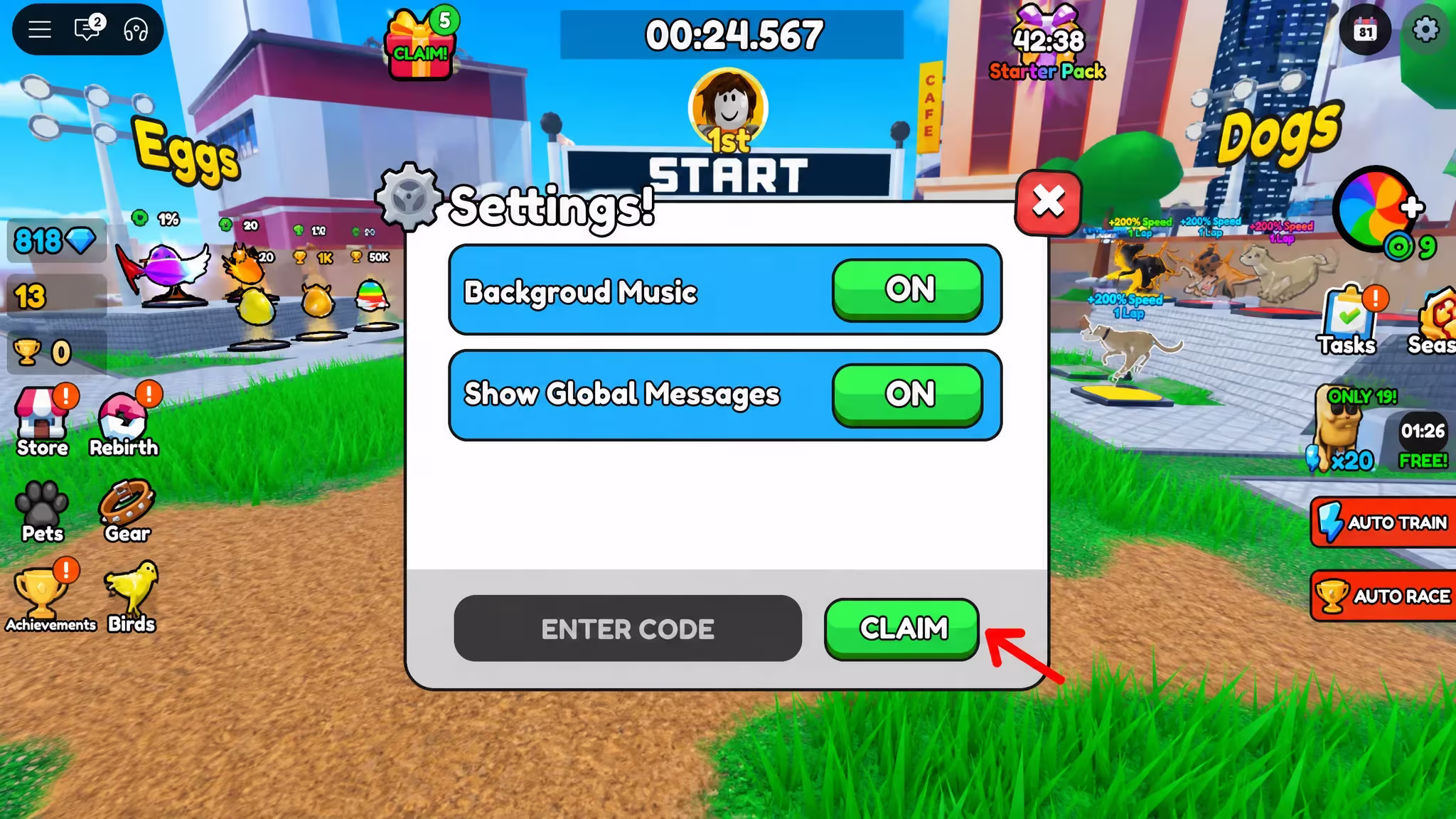 Redeem Dog Race Codes