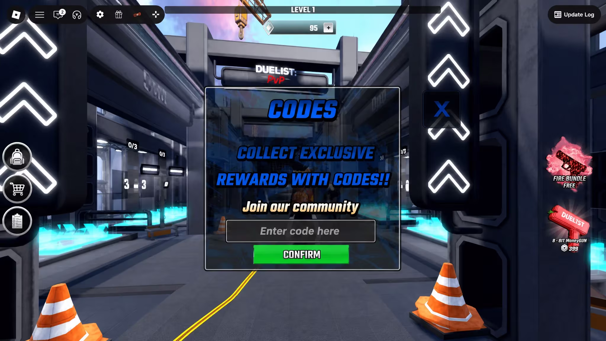 DUELIST PvP the codes tab