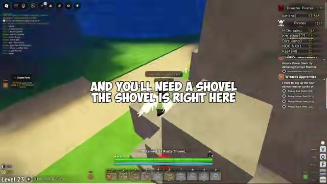 Take the quest and grab the Rusty Shovel