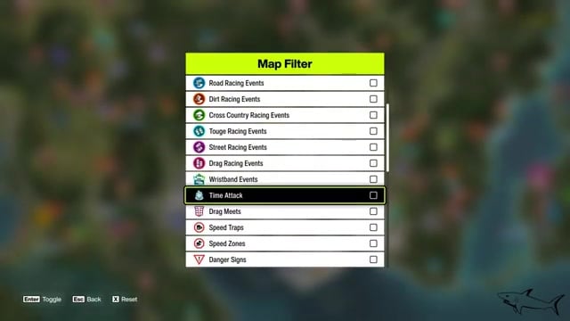 Select only Time Attack Circuits