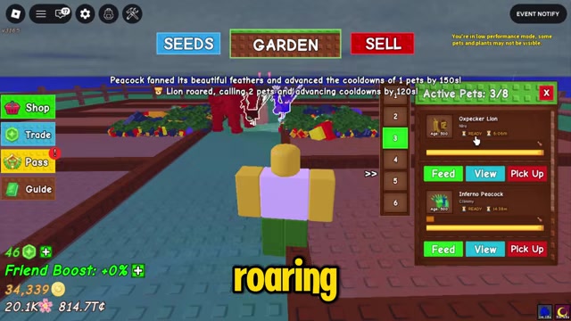 Remove Peacock after the roar