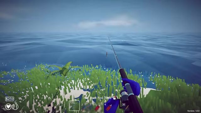 Head to the grassy casting spot