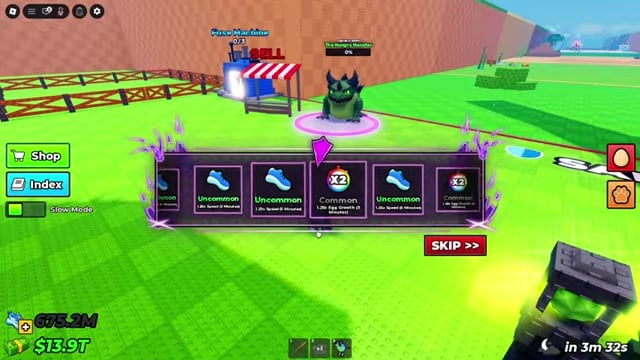 Collect and open the Monster Chest
