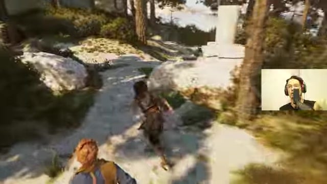 Turn right after the cliff