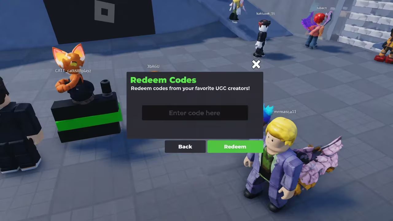 Flex UGC the codes tab
