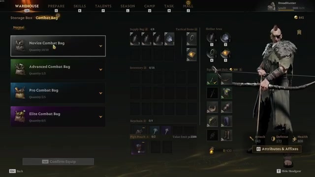 Use refresh on selected bags