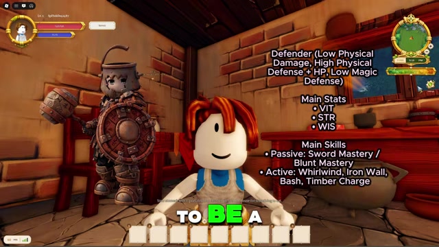 Class selection panel highlights warrior skills and enchanter stats