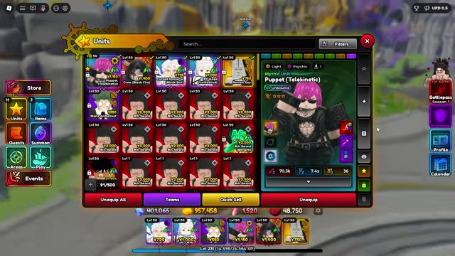 Top five unit picks are shown in a ranked list