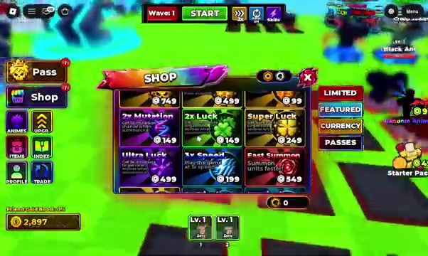 Gold upgrade panel shows slot increases and reward boosts