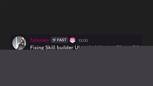Skill Builder UI scaling fix message shows on screen