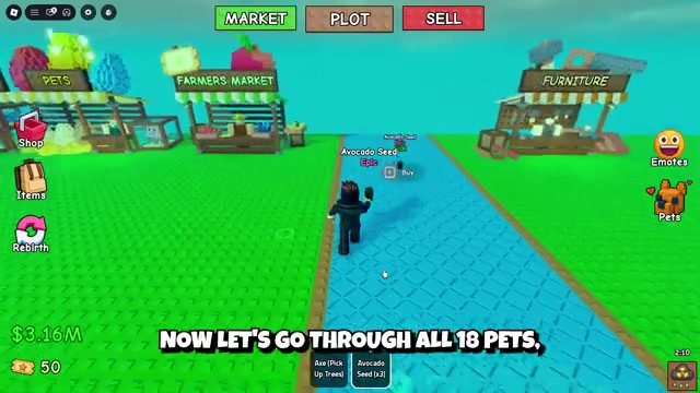 Player opens the Greedy Growers pet list menu