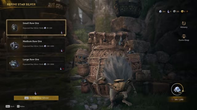 Pick medium raw ore when possible