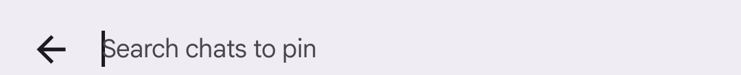 Search chats to pin field in the hidden Google Messages pin picker