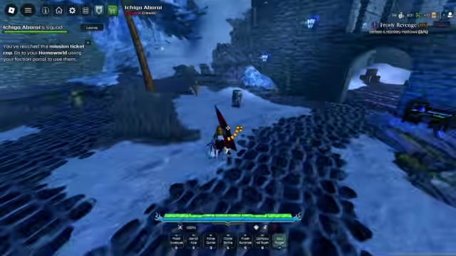 Charging the blue circle before the Sweep critical slash