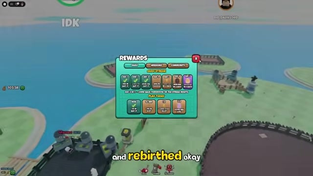 Claim mission rewards after rebirthing