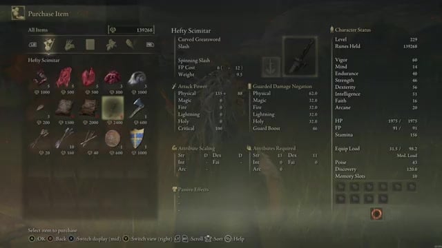 The full Heavy Knight look — Steel set equipped with the Hefty Scimitar drawn