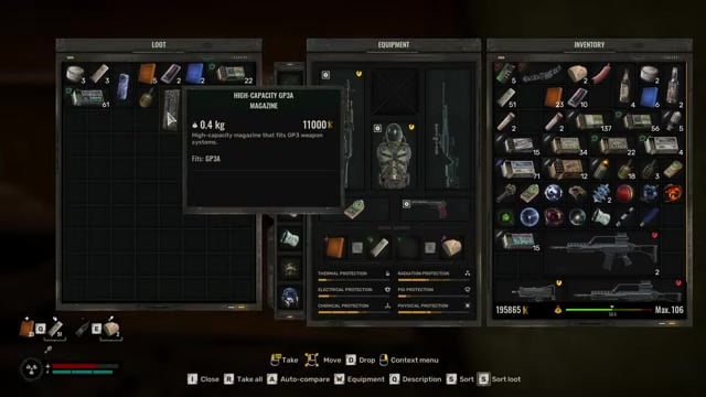 Open the backpack on the shelf