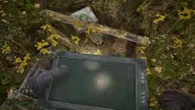 Reach the wall and water, then turn right