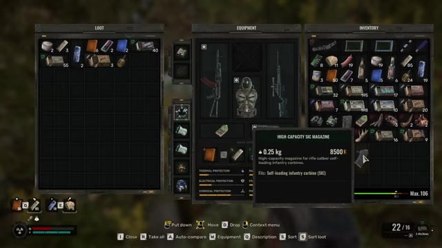 Loot the medical backpack under the planks