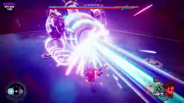 Get behind the crouched laser