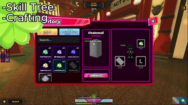 Equip the crafted gauntlets