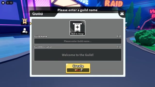 Enter a Guild name