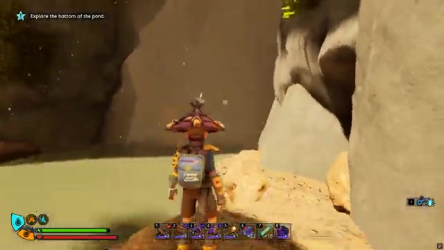Drop into the cave under the tree