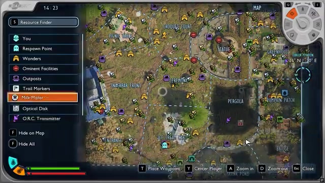 Open the map to the pond