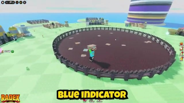 Look for the light blue indicator