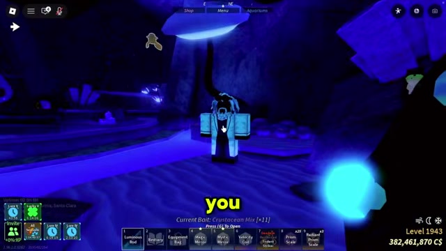 Quest 1: bioluminescent fish and 15 Bio Fluid
