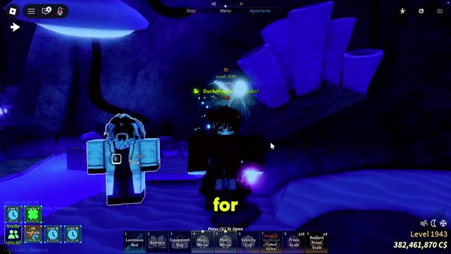 Quest 3: big Deep Sea Anglerfish and 35 Bio Fluid