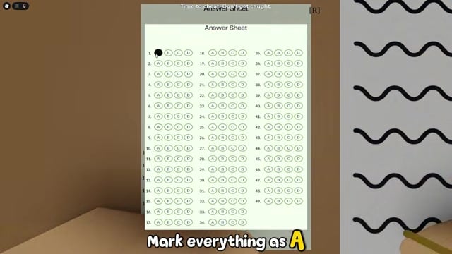 Mark every answer as A