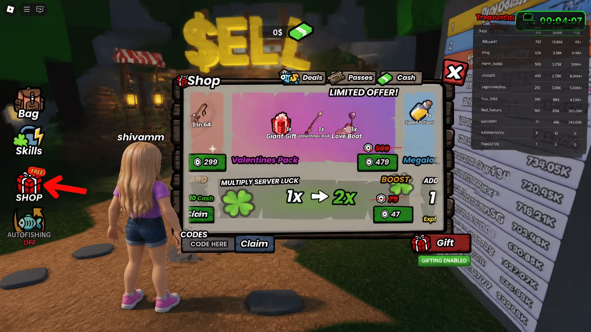 redeem roblox go fishing codes