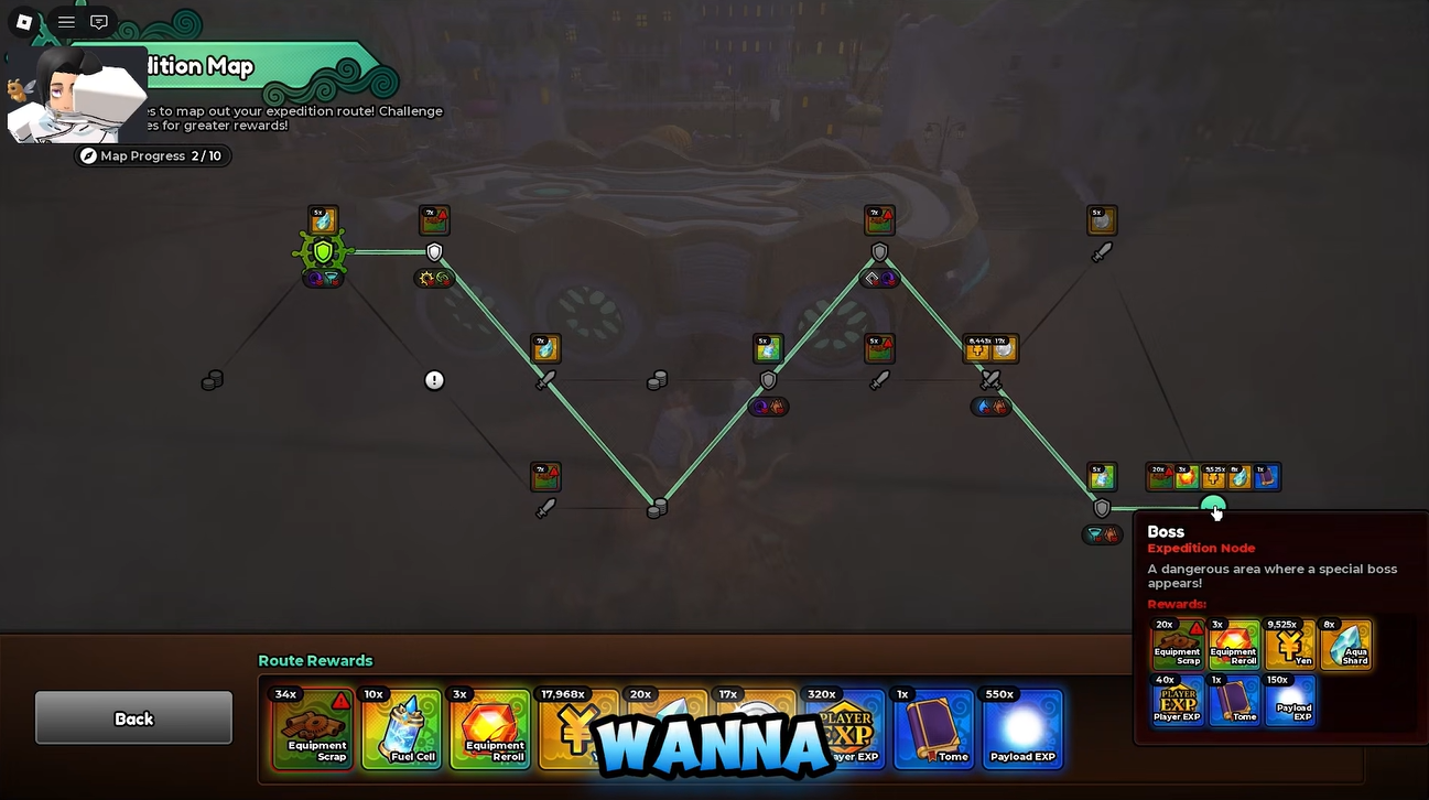 Boss Node in East Town in Anime Expeditions / YouTube - CapyHermit