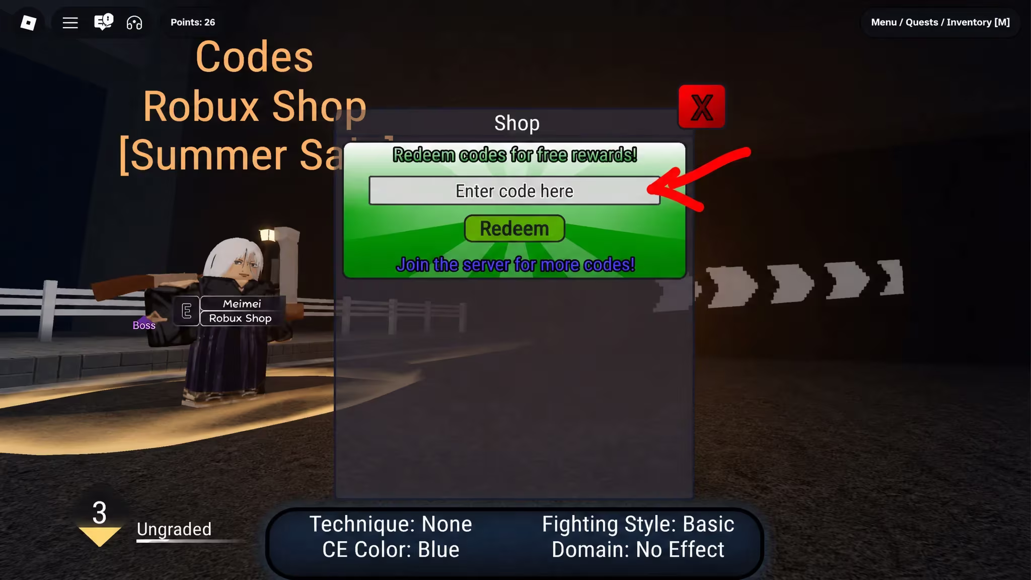 jujutsu culling how to redeem codes