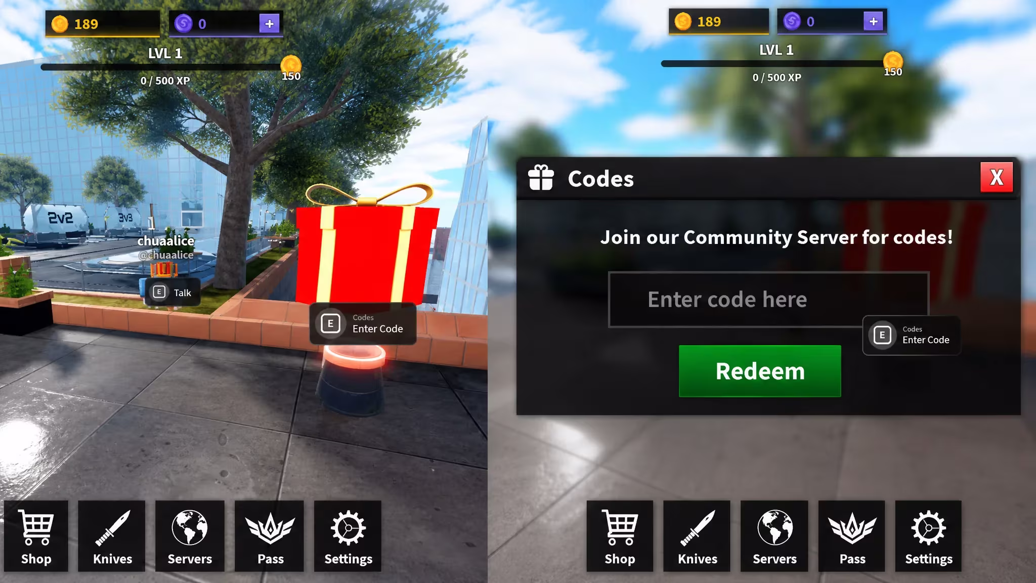 How to Redeem Codes in Knife Duels