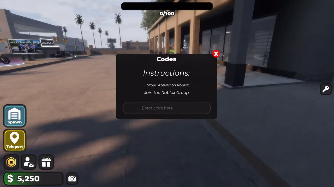 LA Rideout the codes tab