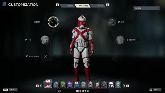 Open character customization
