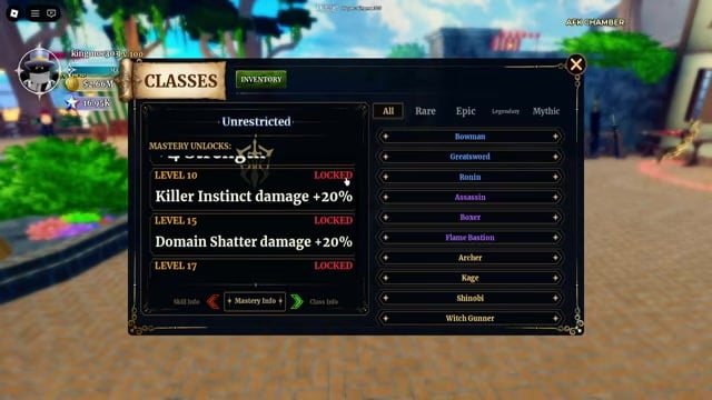 Raise class mastery