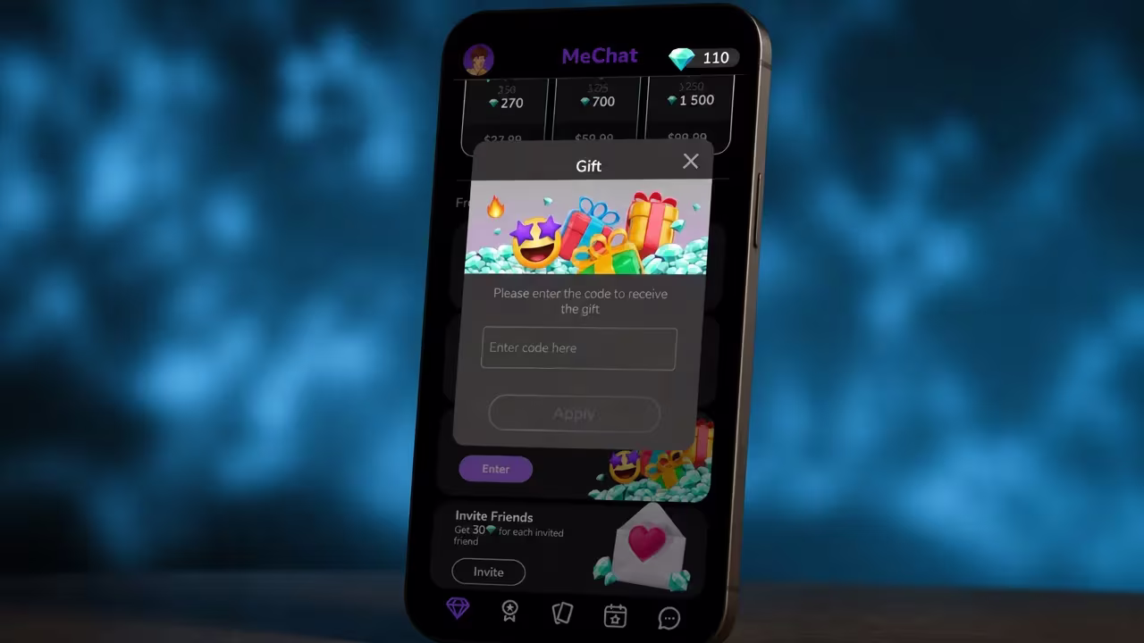 MeChat the codes tab