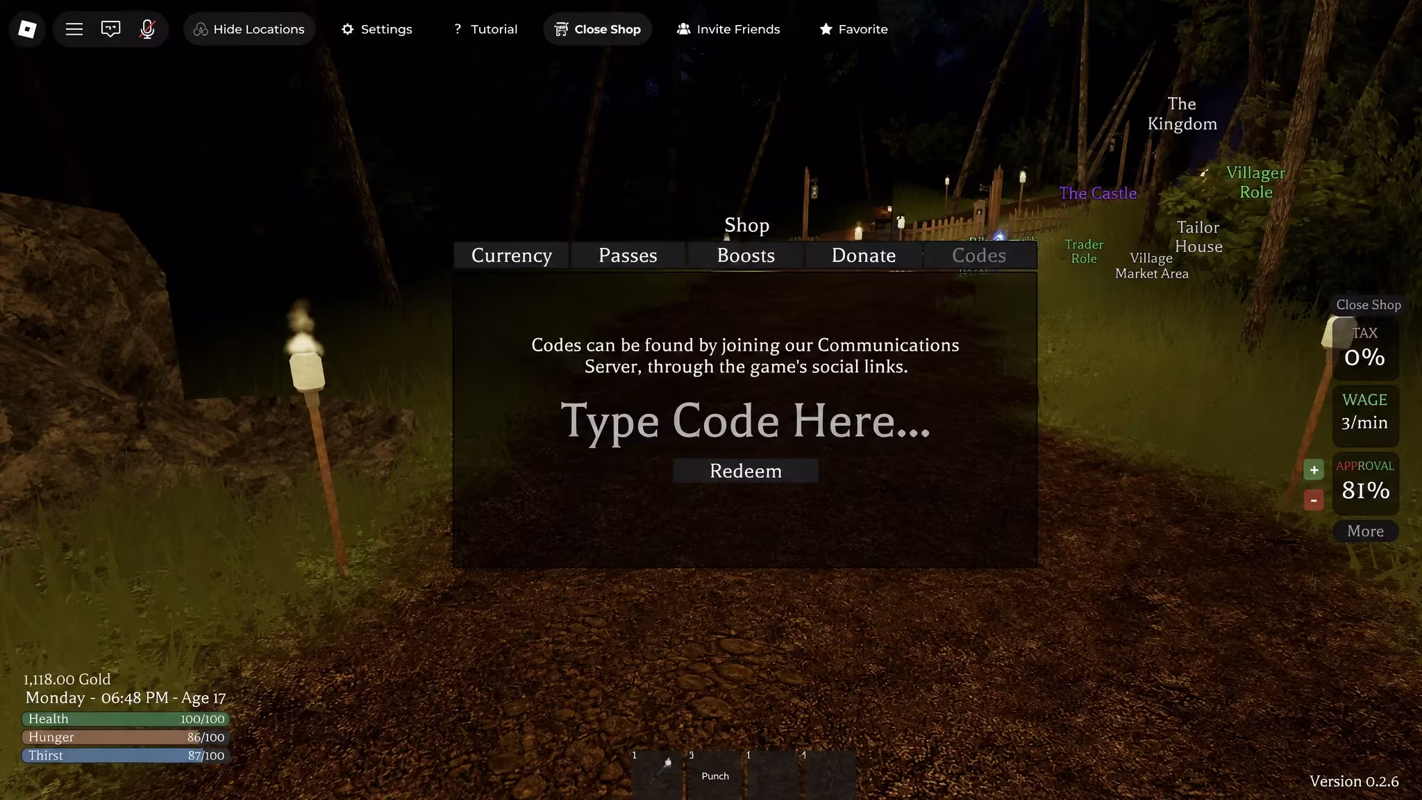 How to Redeem Codes in Medieval Life