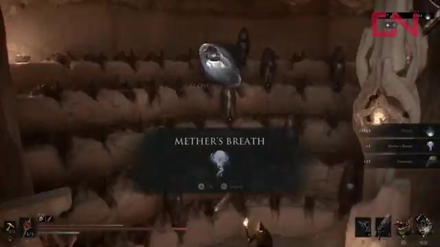 The Mether's Breath acquisition screen after siphoning Ova