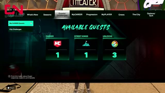 Open the Options menu