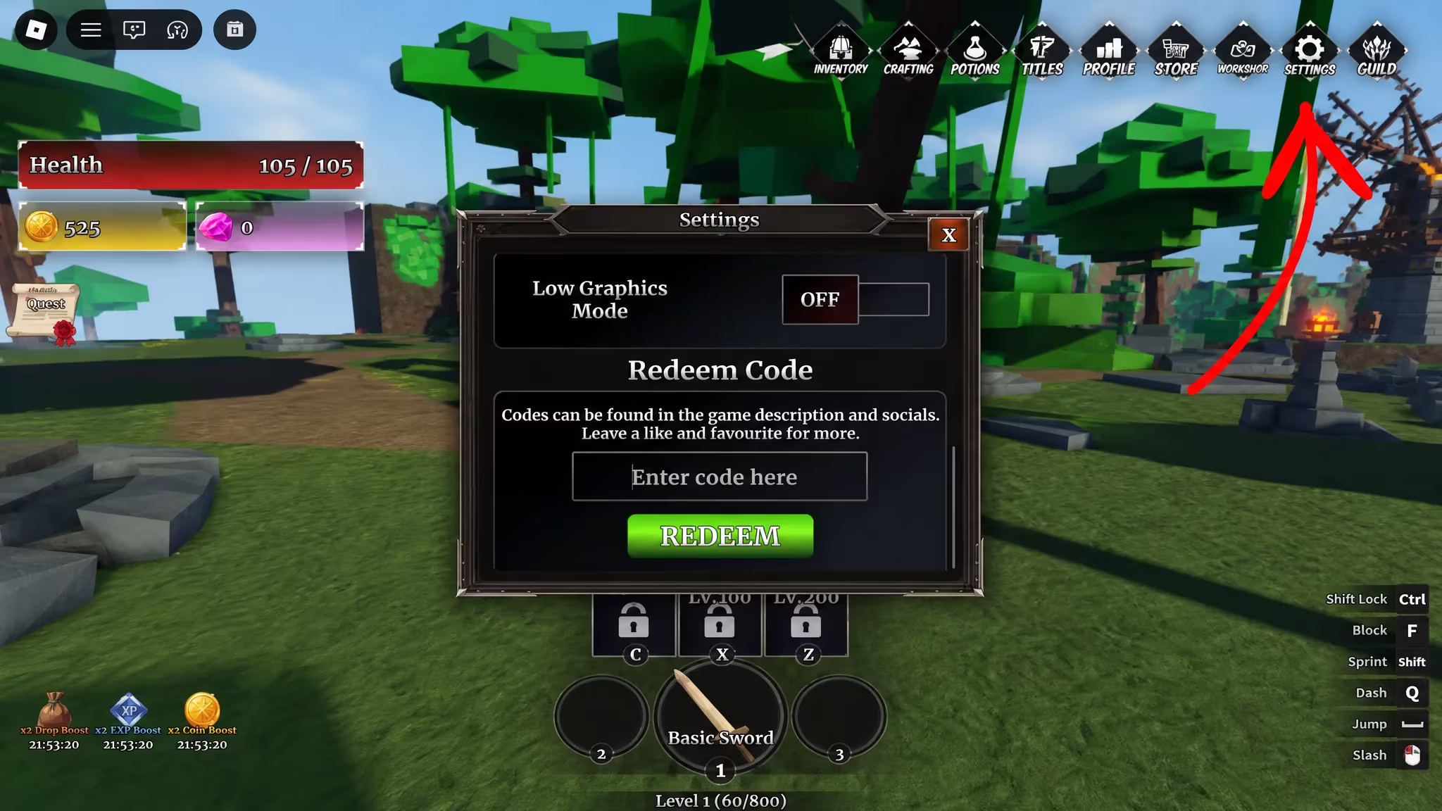 overgeared how to redeem codes