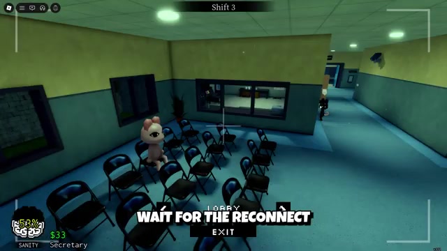 Look for the reconnect screen