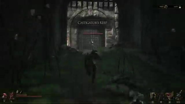 Use the gate to cross the ravine
