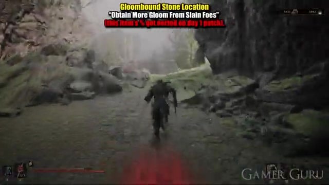 Follow the broken stonework